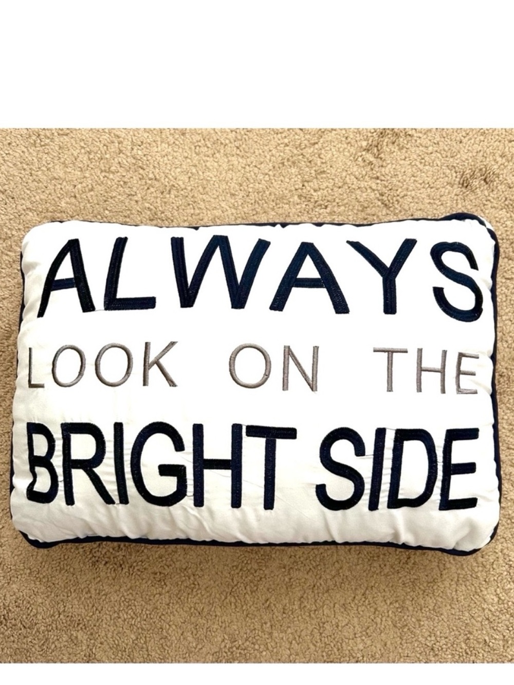 ‘Aways Look on The Bright Side’ Inspirational Accent Pillow